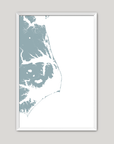 Outer Banks Fine Art Map - Vertical