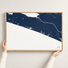 30A horizontal canvas map in Navy, hands holding an oak-framed canvas