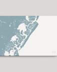 Avalon horizontal canvas map, Soft Blue, No Frame