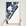 Avalon vertical canvas map in Navy, hands holding an oak-framed canvas