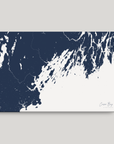 Casco Bay horizontal canvas map, Navy, No Frame