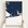 Gulf Shores vertical canvas map in Navy, hands holding an oak-framed canvas