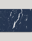Lake George horizontal canvas map, Navy, No Frame