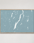 Lake George horizontal canvas map, Soft Blue, Light Wood