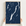 Lake George vertical canvas map in Navy, hands holding an oak-framed canvas