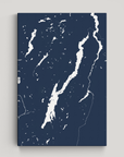 Lake George vertical canvas map, Navy, No Frame