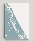 New Smyrna Beach vertical canvas map, Soft Blue, No Frame