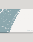 Pawleys Island horizontal canvas map, Soft Blue, No Frame