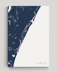 Pawleys Island vertical canvas map, Navy, No Frame