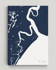 Sea Island vertical canvas map, Navy, No Frame