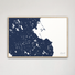 Plymouth Coastal Map — Canvas Horizontal, navy, Natural Oak