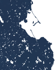 Plymouth Coastal Map — Fine Art Print Vertical, navy, No Frame, 8x10