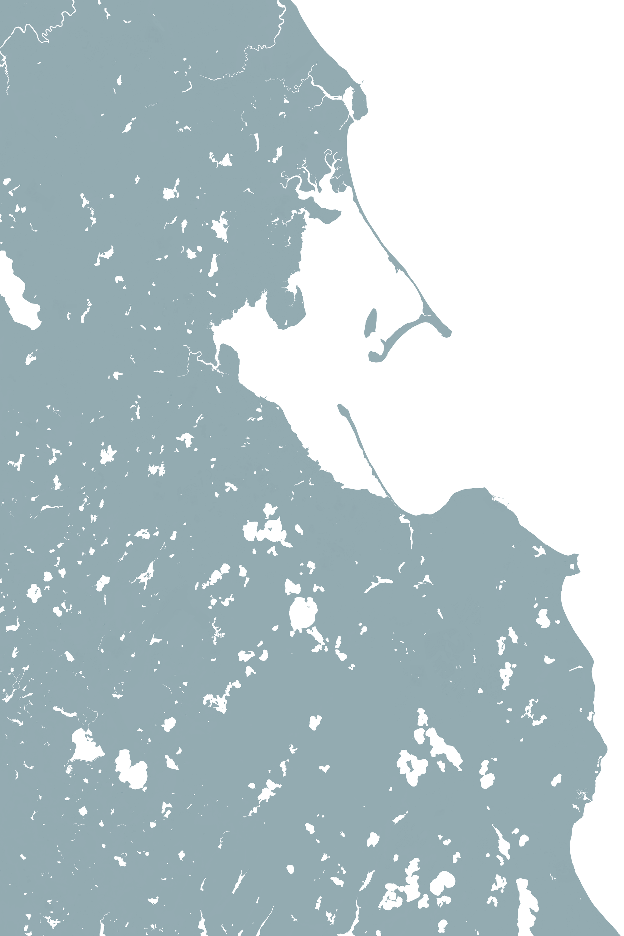Plymouth Coastal Map — Fine Art Print Vertical, soft-blue, No Frame, 8x10