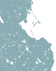 Plymouth Coastal Map — Fine Art Print Vertical, soft-blue, No Frame, 8x10