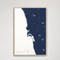 San Diego Coast Coastal Map — Canvas Vertical, navy, Natural Oak