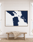 San Francisco canvas map — window-scene interior