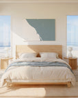 Sonoma Coast soft blue horizontal wrapped canvas map in the ratio 3:2 hand mockup