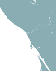 Sonoma Coast Coastal Map — Fine Art Print Vertical, soft-blue, No Frame, 8x10