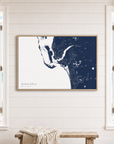 Southwest Florida canvas map — window-scene interior