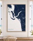 Southwest Florida canvas map — window-scene interior