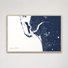 Southwest Florida Coastal Map — Canvas Horizontal, navy, Natural Oak