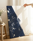 Space Coast navy vertical wrapped canvas map in the ratio 2:3 hand mockup