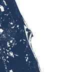 Space Coast Coastal Map — Fine Art Print Vertical, navy, No Frame, 8x10