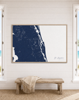St. Augustine canvas map — window-scene interior