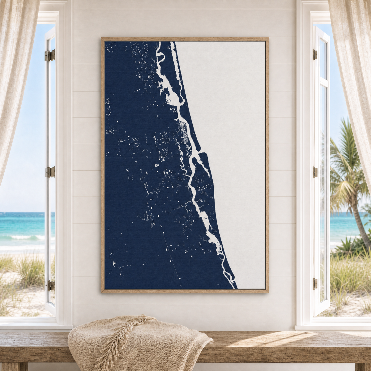 St. Augustine canvas map — window-scene interior