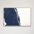 St. Augustine Coastal Map — Canvas Horizontal, navy, Natural Oak