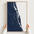 St. Augustine canvas map — hands holding the canvas in an oak frame