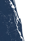 St. Augustine Coastal Map — Fine Art Print Horizontal, navy, No Frame, 10x8