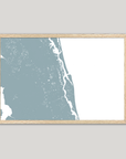 St. Augustine Coastal Map — Fine Art Print Horizontal, soft-blue, Oak, 10x8