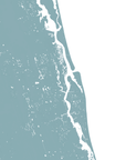 St. Augustine Coastal Map — Fine Art Print Horizontal, soft-blue, No Frame, 10x8
