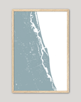 St. Augustine Coastal Map — Fine Art Print Vertical, soft-blue, Oak, 8x10