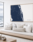 St. Augustine canvas map — sea-view bench interior