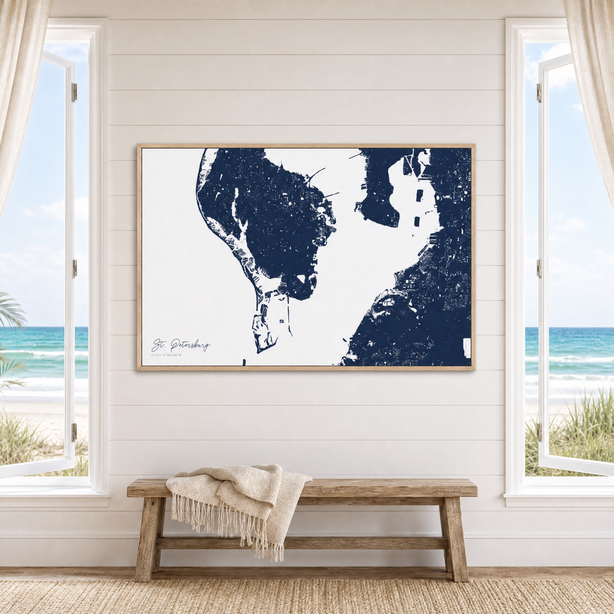 St. Petersburg canvas map — window-scene interior