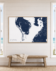 St. Petersburg canvas map — window-scene interior