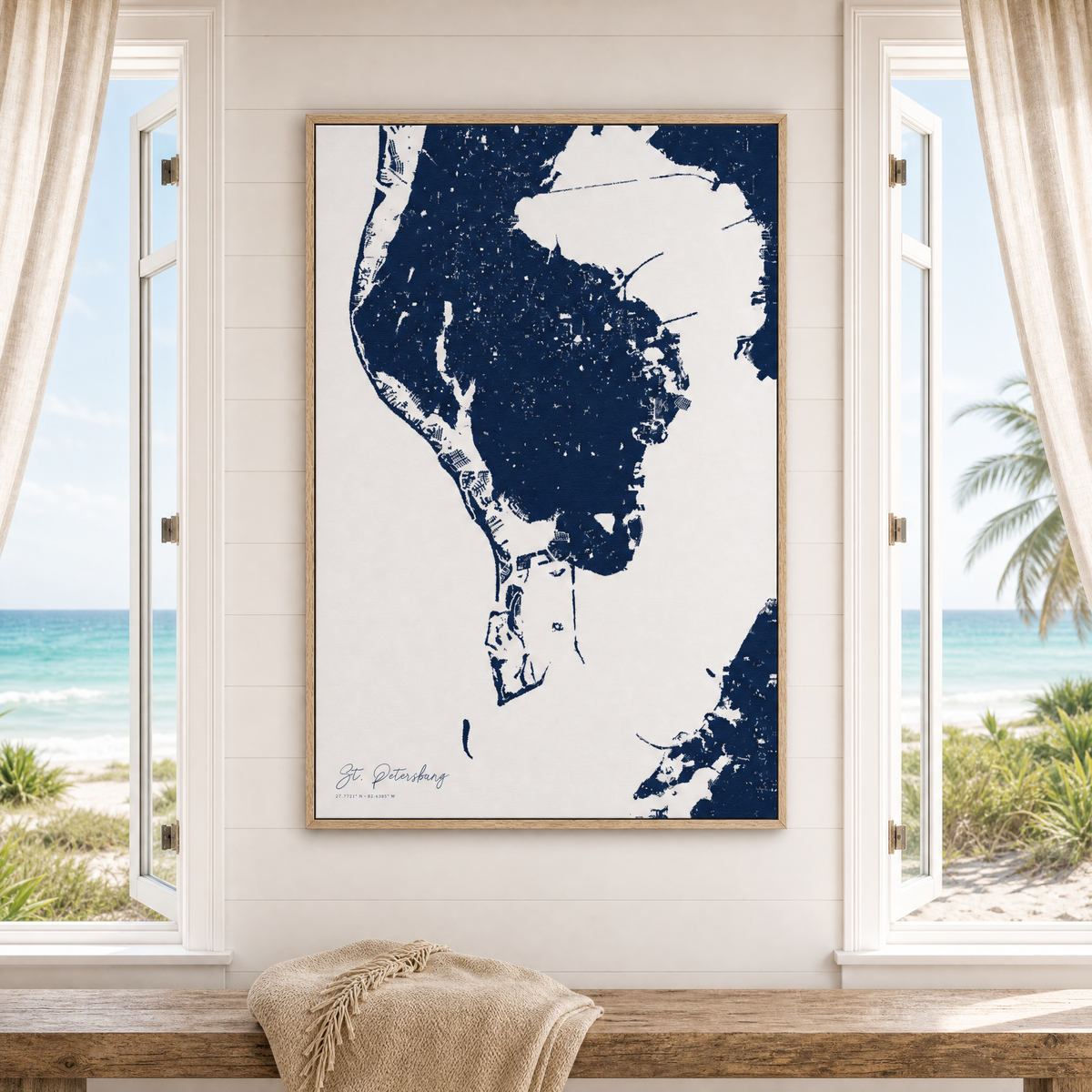 St. Petersburg canvas map — window-scene interior
