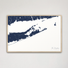 The Hamptons Coastal Map — Canvas Horizontal, navy, Natural Oak