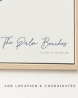 The Palm Beaches canvas map — location and coordinates customization