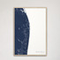 The Palm Beaches Coastal Map — Canvas Vertical, navy, Natural Oak