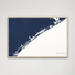 Topsail Island Coastal Map — Canvas Horizontal, navy, Natural Oak