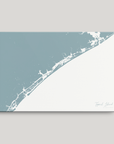 Topsail Island Coastal Map — Canvas Horizontal, soft-blue, No Frame