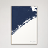 Topsail Island Coastal Map — Canvas Vertical, navy, Natural Oak