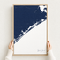 Topsail Island canvas map — hands holding the canvas in an oak frame