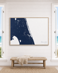 Treasure Coast canvas map — window-scene interior