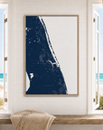Treasure Coast canvas map — window-scene interior