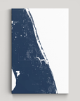 Treasure Coast Coastal Map — Canvas Vertical, navy, No Frame, 16x24