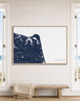 Virginia Beach canvas map — window-scene interior